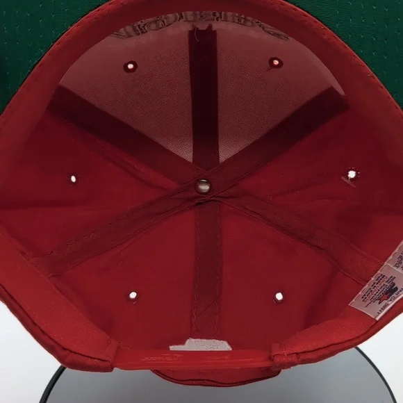 Starter|NWT Vintage NFL San Francisco 49ers Red Sports Cap Snap Back Green Brim - Picture 12 of 12